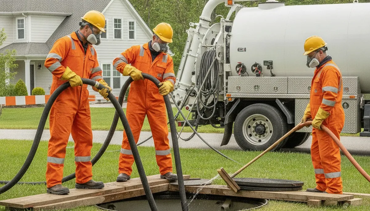 Septic tank cleaning service in Anaheim, CA by local plumbers for residential homes