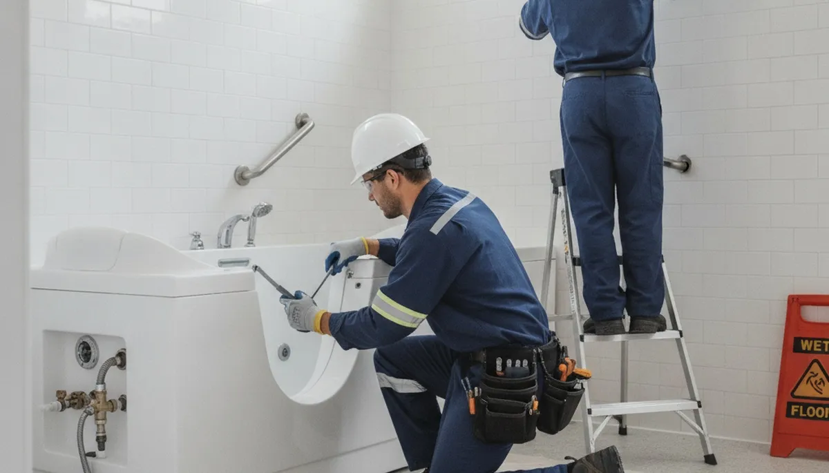 Walk in tub installation for Anaheim, CA home by professional plumbers